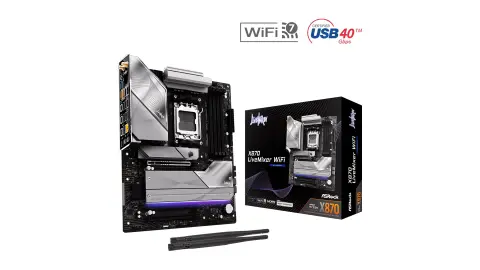 25 darab USB portot és Wi-Fi 7 támogatást kínál az ASRock új alaplapja, az X870 LiveMixer WiFi