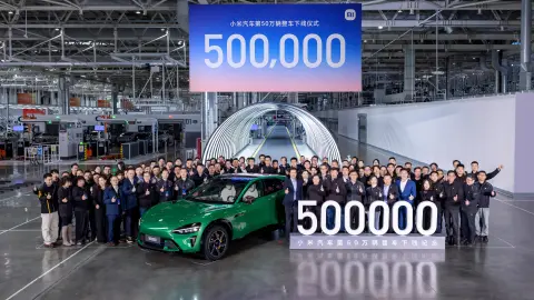 Túl van az 500 ezredik villanyautó legyártásán a Xiaomi