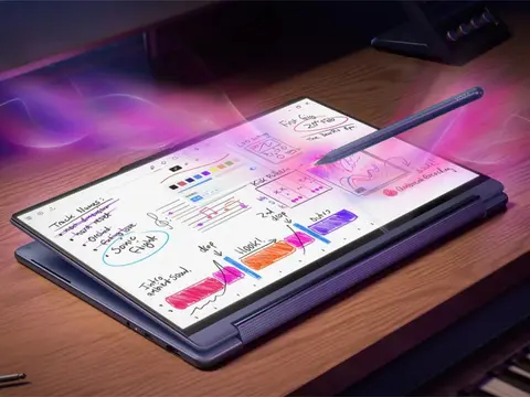 Lenovo Yoga 9i Aura Edition, v tablico preoblikovljivi prenosnik z 120-hercnim zaslonom OLED in platformo Panther Lake