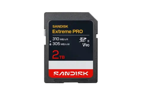 2 TB-os Extreme Pro UHS-II SD kártyát villantott a SanDisk – 310 MB/s-os sebességre képes, de 2000 dollárt kérnek érte