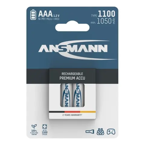 ANSMANN Mikro ceruza akku (AAA) 1100mAh 4db