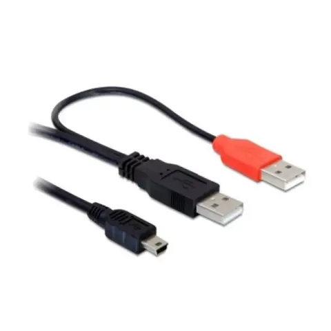 DELOCK USB Mini USB Elosztó Fekete 1m 82447