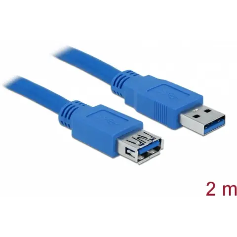 DELOCK USB 3.0 Hosszabbító Kék 2m 82539