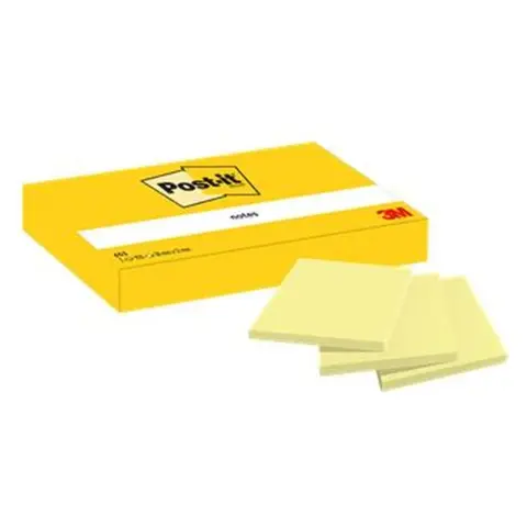 3M POSTIT 38x51 self-adhesive notepad 100 sheets 3 pads yellow