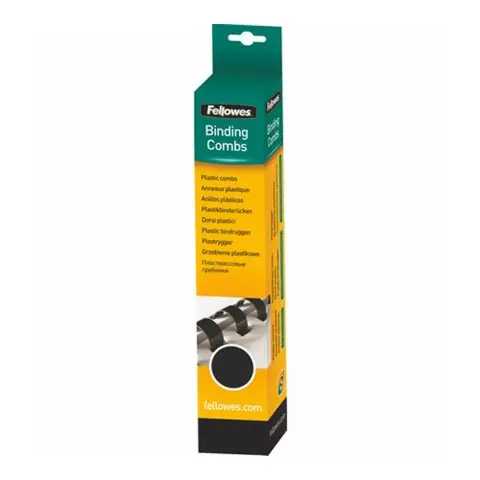 FELLOWES 12 mm plastic binding comb for 56-80 sheets black IFW53315