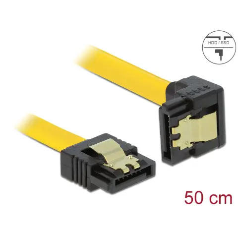 DELOCK SATA Összekötő Sárga 50cm 82479