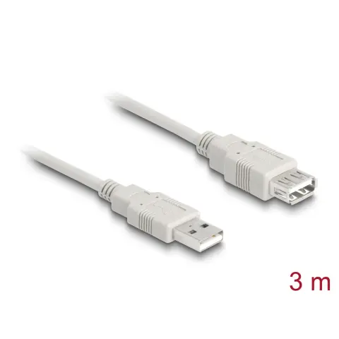 DELOCK USB Hosszabbító Szürke 3m 82240