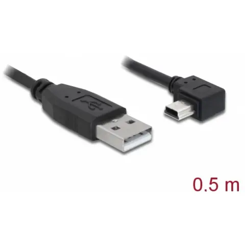 DELOCK USB Mini USB Átalakító Fekete 50cm 82680