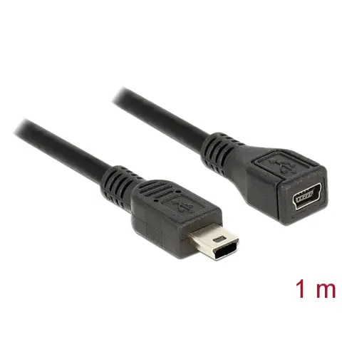 DELOCK Mini USB Hosszabbító Fekete 1m 82667