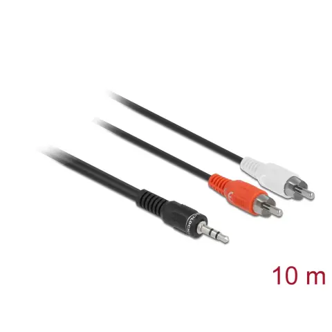 DELOCK Jack RCA Átalakító Fekete 10m 84277
