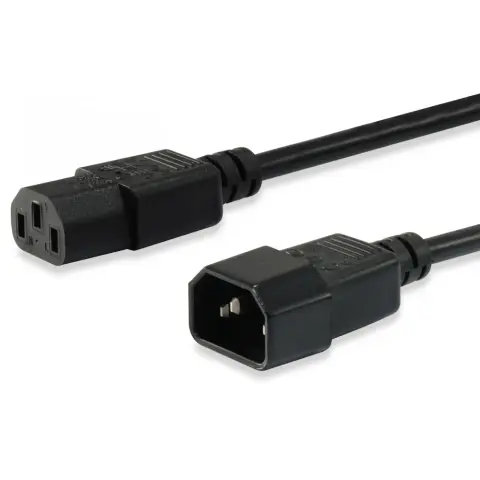 EQUIP IEC Hosszabbító Fekete 1.8m 112100