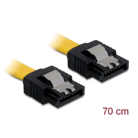 DELOCK SATA Povezovalni kabel Rumen 70cm 82481