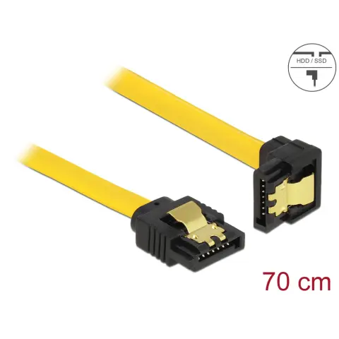DELOCK SATA Összekötő Sárga 70cm 82482