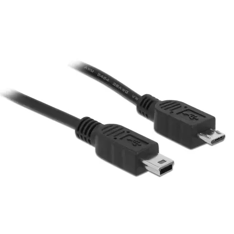 DELOCK Micro USB Mini USB adapter Black 1m 83177