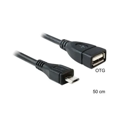 DELOCK Micro USB Adapter Black 50cm 83183