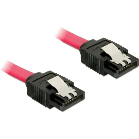 DELOCK SATA Összekötő Piros 20cm 82675