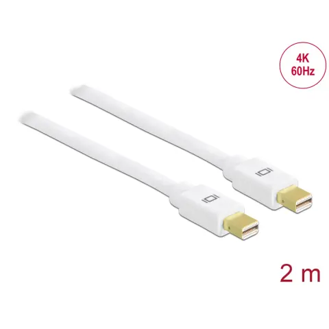 DELOCK Mini DisplayPort Összekötő Fehér 2m 82795