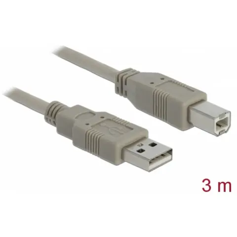 DELOCK USB Összekötő Szürke 3m 82216