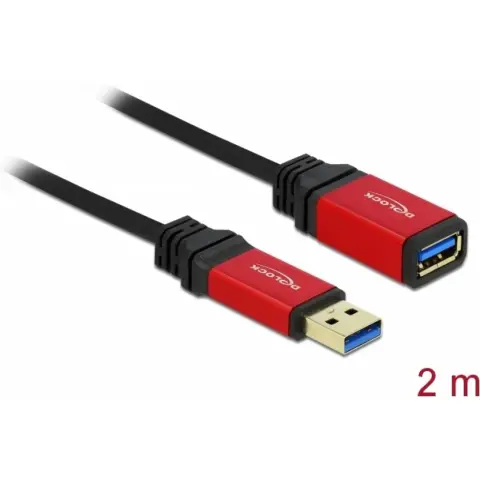 DELOCK USB 3.0 Hosszabbító Fekete 2m 82753