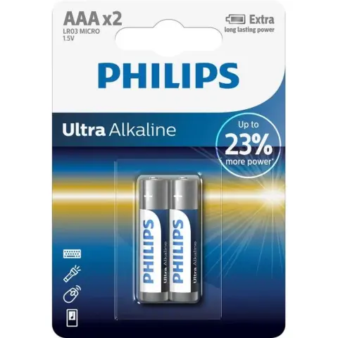 PHILIPS Ultra alkáli mikro ceruza elem (AAA) 2db