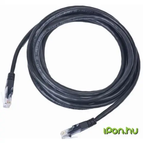 GEMBIRD UTP CAT5E Összekötő Fekete 50cm PP12-0.5M/BK