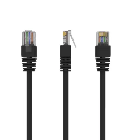 GEMBIRD UTP CAT5E Patch Cable Black 1m PP12-1M/BK