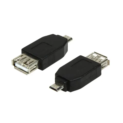 LOGILINK Micro USB Adapter Black 4cm AU0029