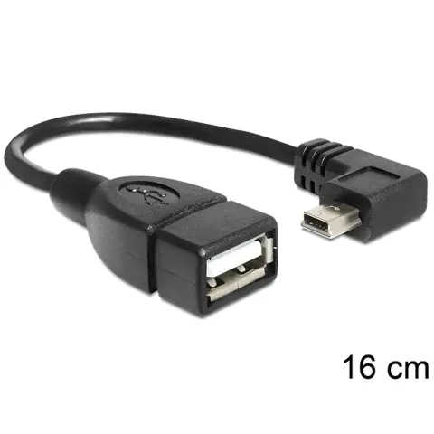 DELOCK Mini USB Adapter Black 16cm 83245