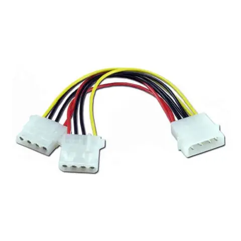 GEMBIRD Molex + 4pin Splitter Black 15cm CC-PSU-1