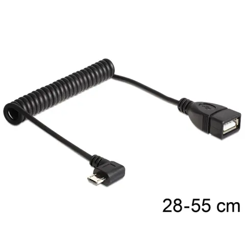 DELOCK Micro USB Adapter Black 50cm 83354