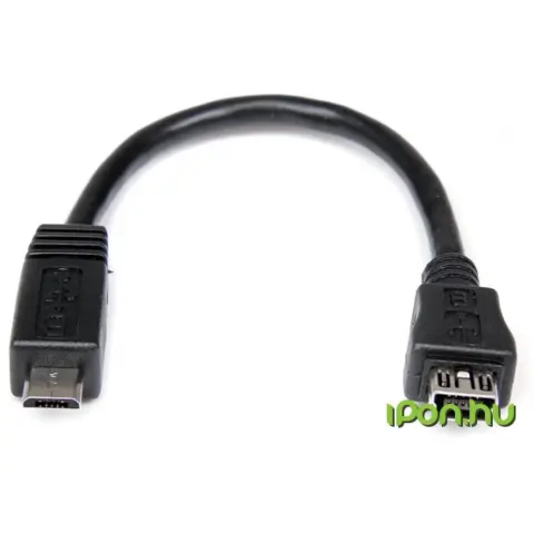 STARTECH Mini USB Micro USB Átalakító Fekete 15cm UUSBMUSBMF6