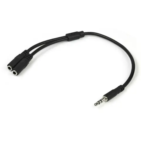 STARTECH Jack Elosztó Fekete 20cm MUY1MFFS