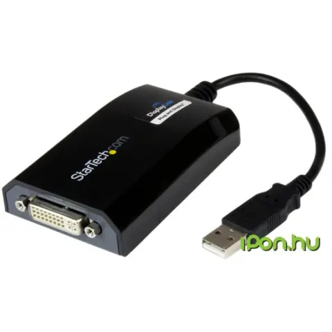STARTECH USB DVI-I Átalakító Fekete 27cm USB2DVIPRO2