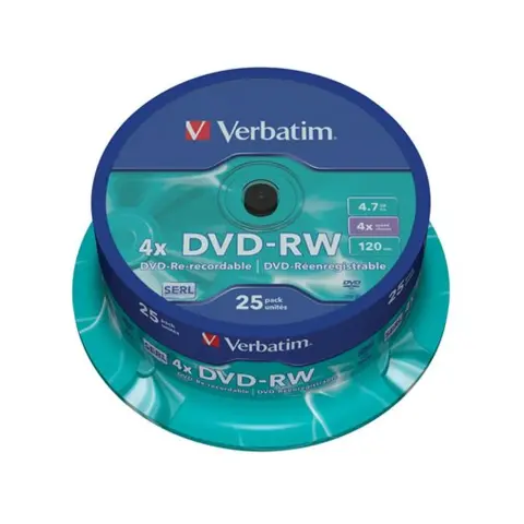 VERBATIM DVD-RW 4x 25db hengeres