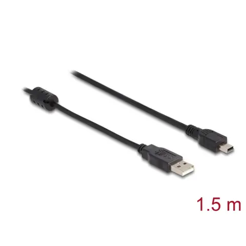 DELOCK USB Mini USB Átalakító Fekete 1.5m 82252