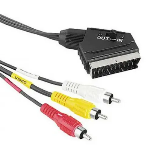 HAMA SCART RCA Átalakító Fekete 1.5m 43178