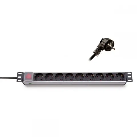 KELINE 19” power distribution panel 9 sockets 230 V (620S10)