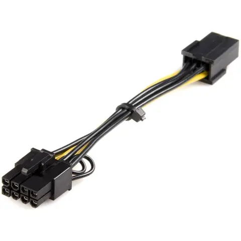 STARTECH PCI Express 6 pin PCI Express 8 pin Power Cable Yellow 15cm PCIEX68ADAP