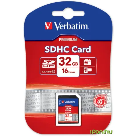 VERBATIM Premium 32GB SDHC 10 MB/s 43963