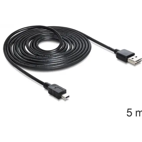 DELOCK USB Mini USB Átalakító Fekete 5m 83365