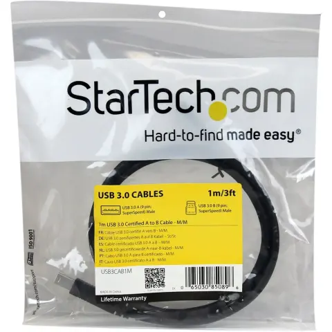 STARTECH USB 3.0 Átalakító Fekete 1m USB3CAB1M
