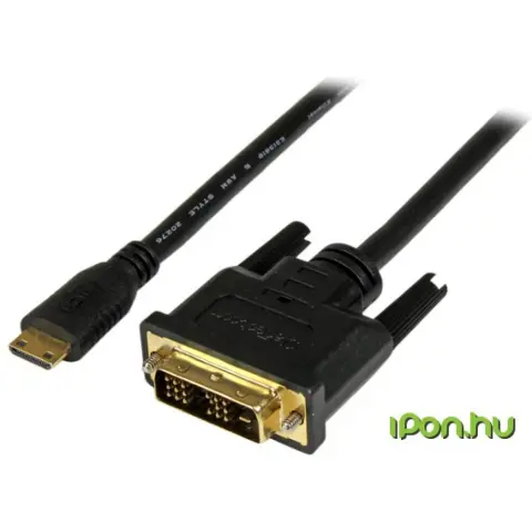 STARTECH Mini HDMI DVI-D Átalakító Fekete 2m HDCDVIMM2M