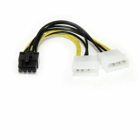 STARTECH Molex PCI Express 8 pin Adapter Black 15cm LP4PCIEX8ADP