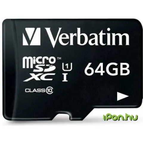 VERBATIM microSDXC 64GB MicroSDXC 10 MB/s 44084
