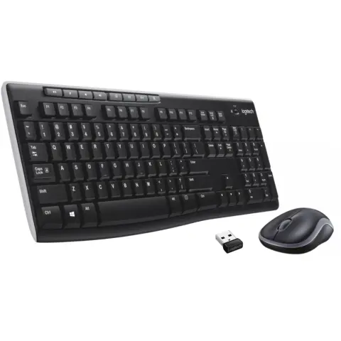 LOGITECH MK270 vezeték nélküli billentyűzet és egér szett USB 2.0 német kiosztás - fekete
