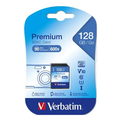VERBATIM SDCX Card 128GB SDXC 45 MB/s 44025