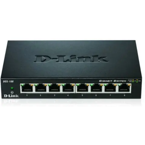 D-LINK DGS-108 8-Port Gigabit Unmanaged Desktop Switch