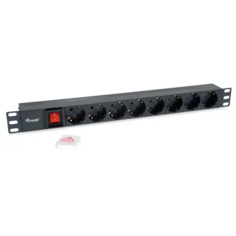 EQUIP 333283 Distributer 8 podloška 19" PDU crno prekidač