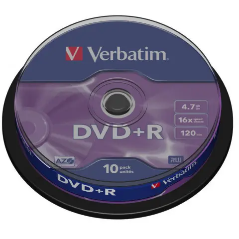 VERBATIM DVD+R 16x 10db hengeres