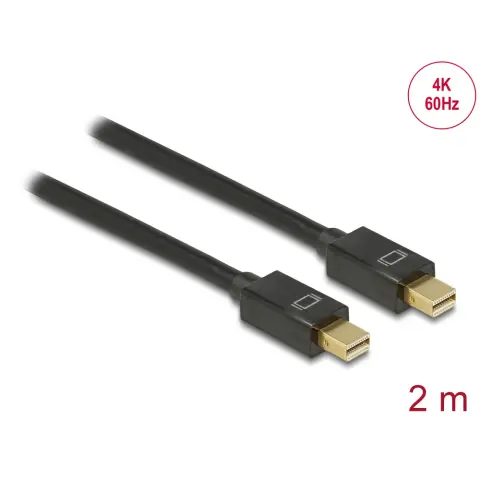 DELOCK Mini DisplayPort Összekötő Fekete 2m 83475